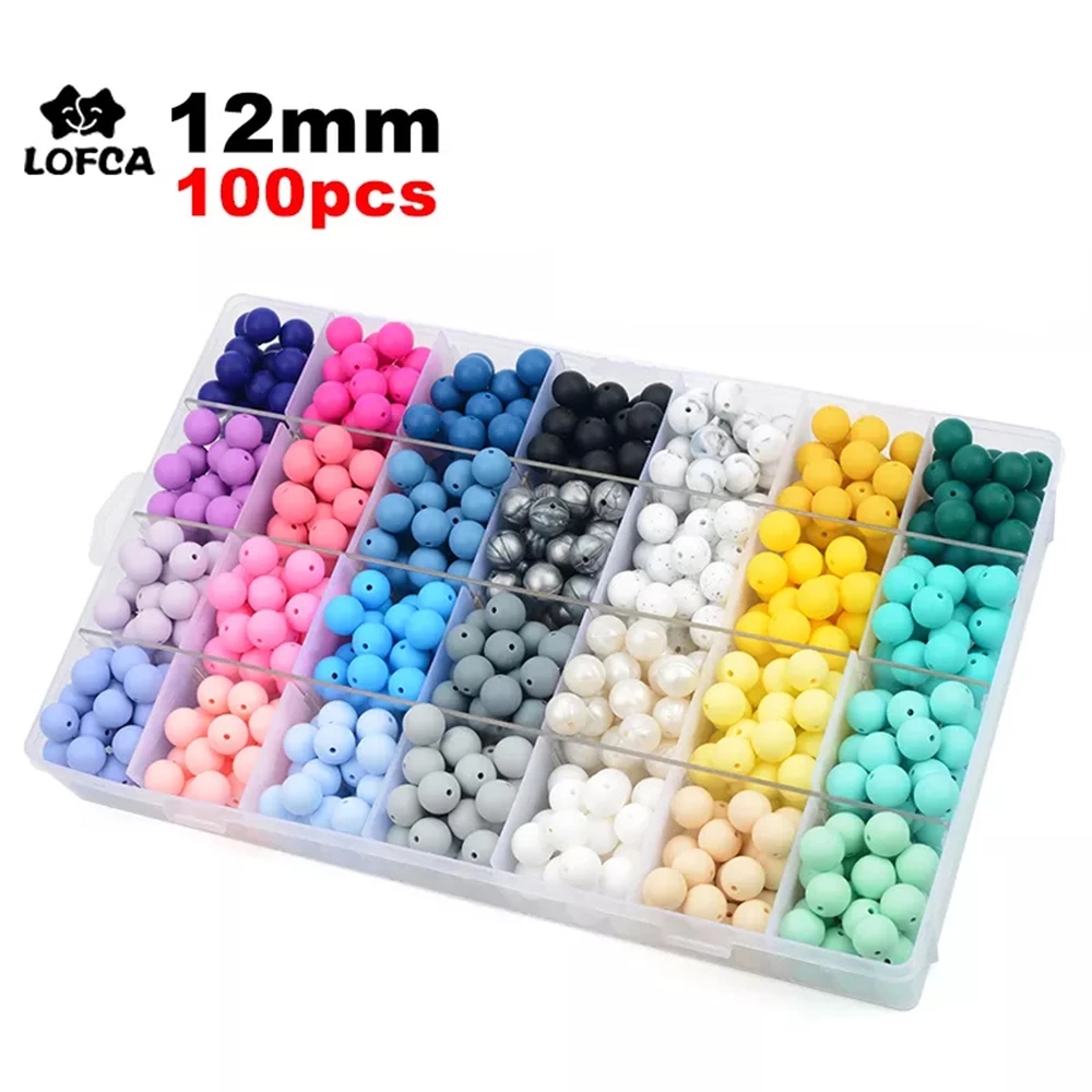 Baby Food Ingredients - LOFCA 12mm 100 stks Siliconen Kralen
