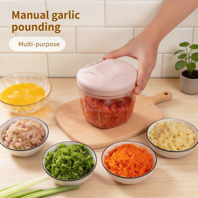 Baby Food Grinder - Grote handmatige knoflookpers, duurzame keukenknoflookstamper, vleesmolen,