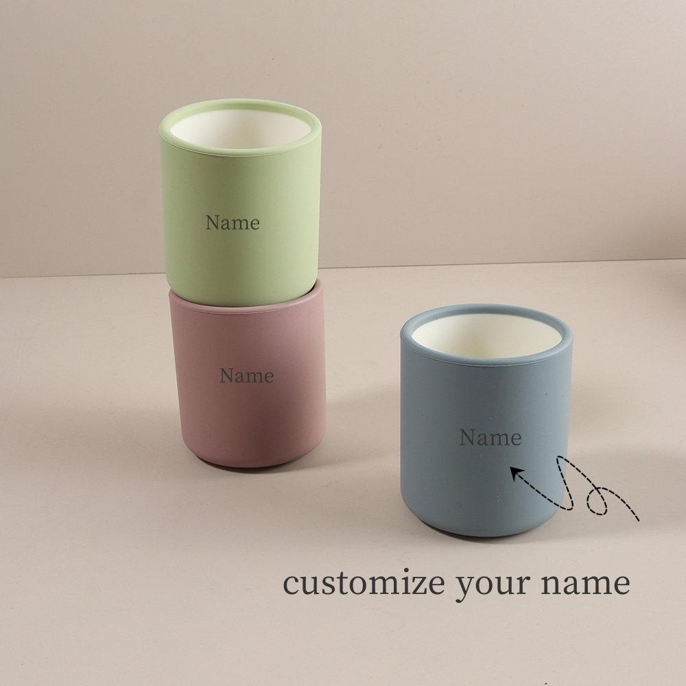 Baby Food Tray - Gepersonaliseerde aangepaste naam Baby siliconen trainingsbeker