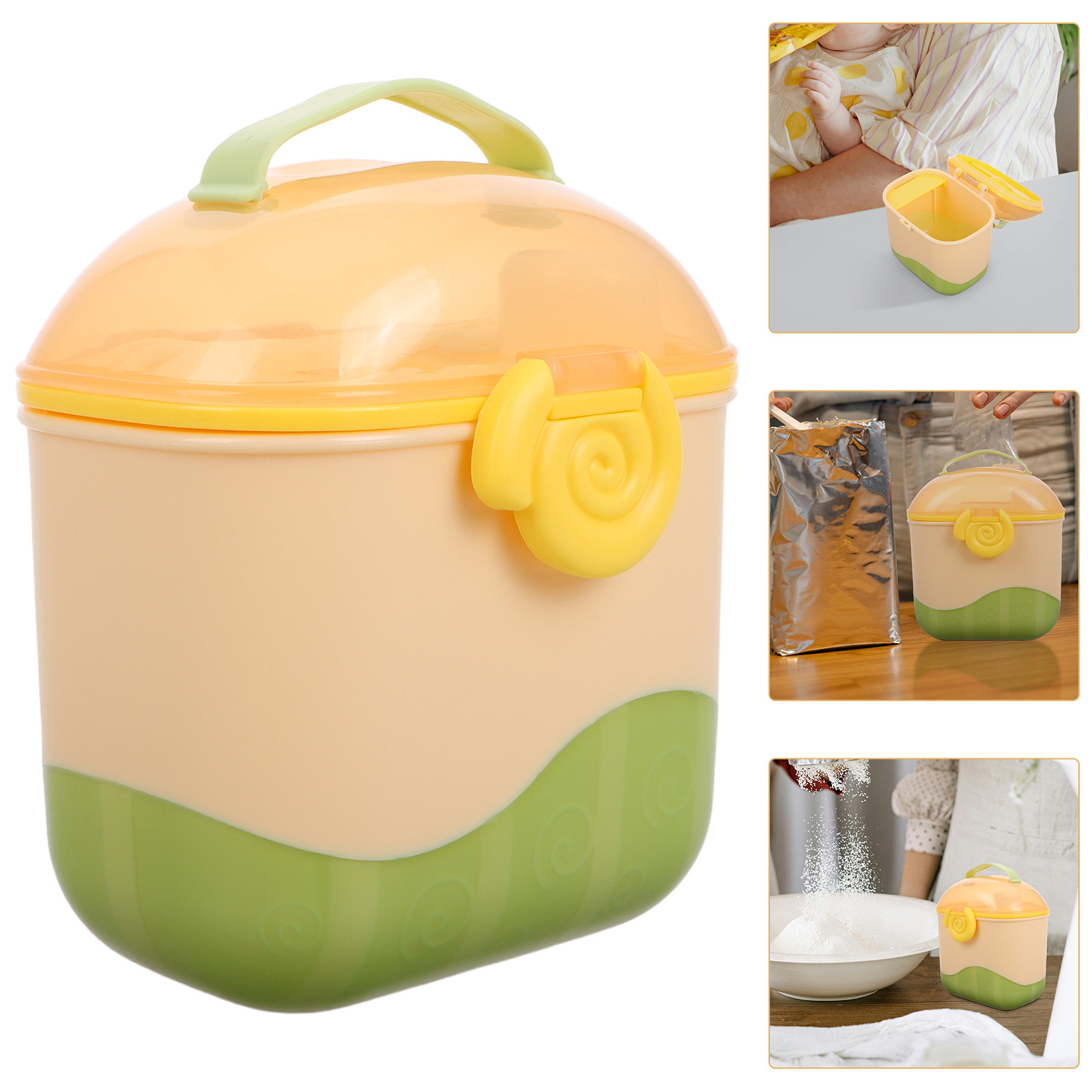Baby Food For Travelling - Baby-melkpoederdispenser met meerdere compartimenten, draagbare reisvoedselopslagcontainer