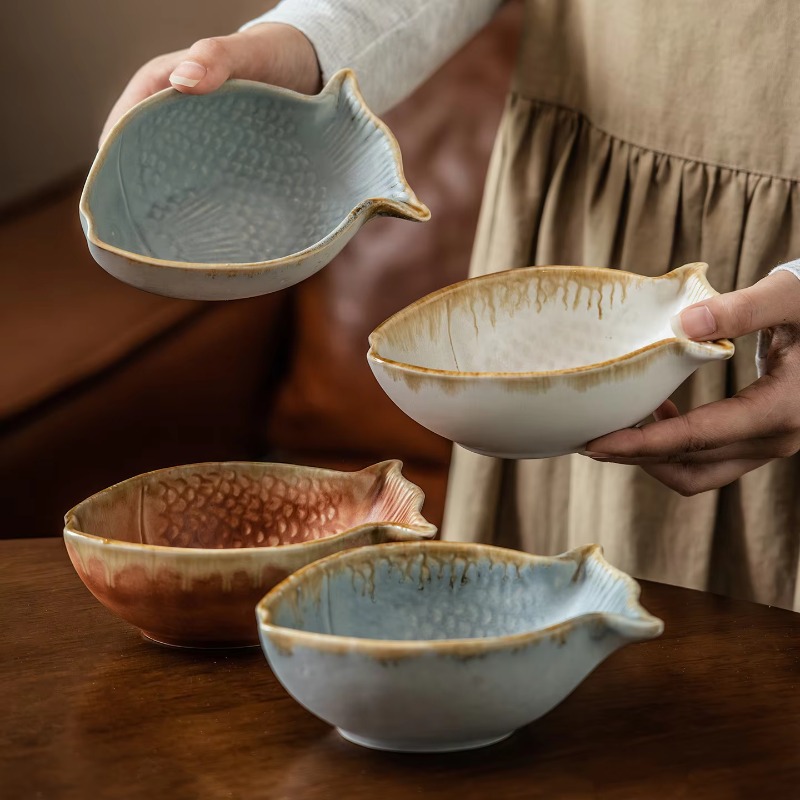 Baby Food Restaurant - Creatieve visvormige keramische schaal retro servies