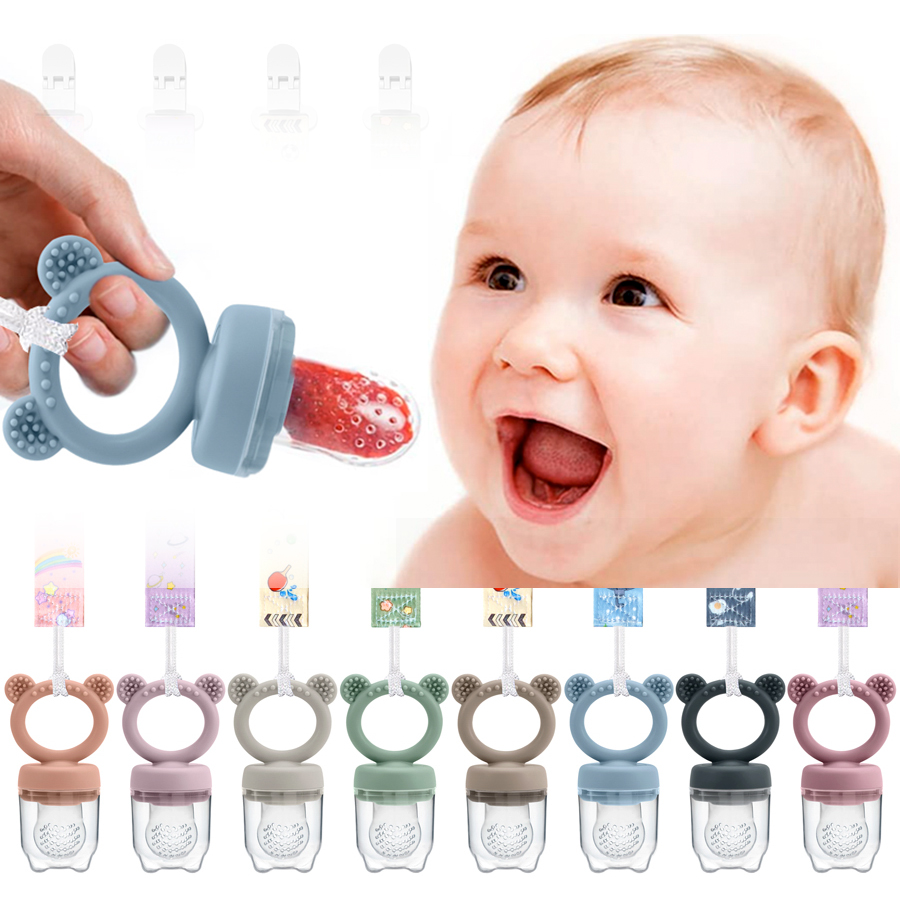 Baby Food For 6 Months - Siliconen Baby Bijtring Fruit Feeder Met