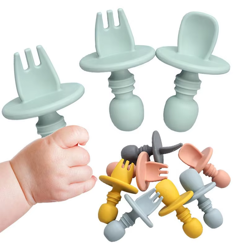 Baby Food For 6 Months - Siliconen babyservies, babyvork- en lepelset, geschikt