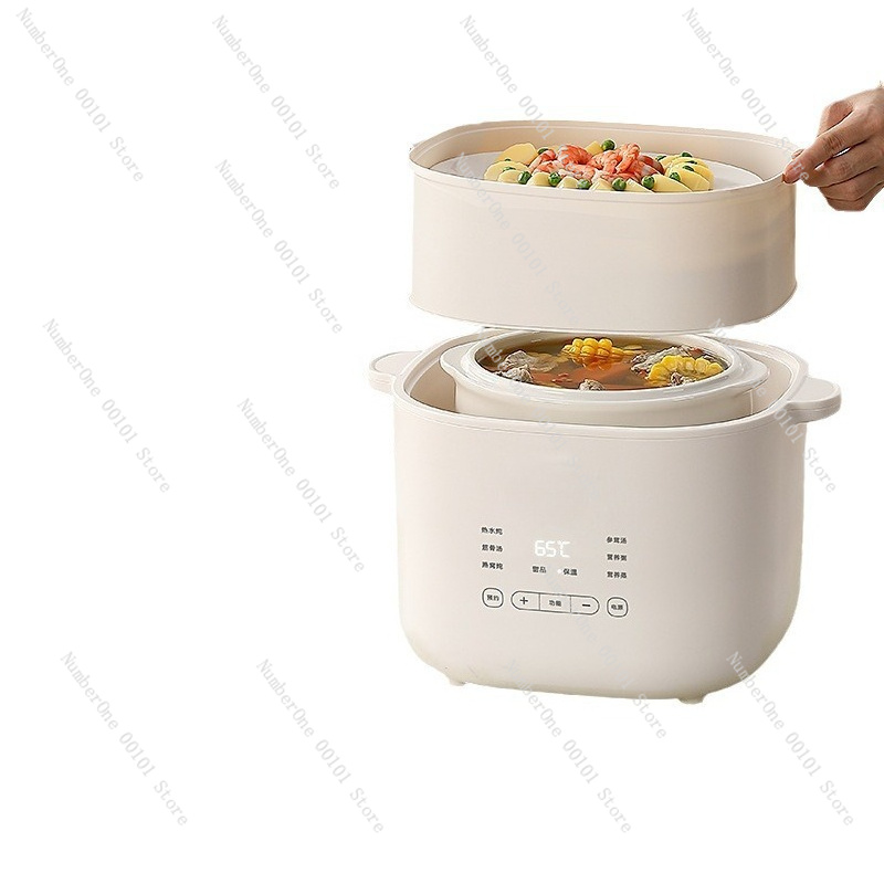 Baby Food Maker And Steamer - Elektrische stoofpot Dubbele boiler Keramische stoomboot