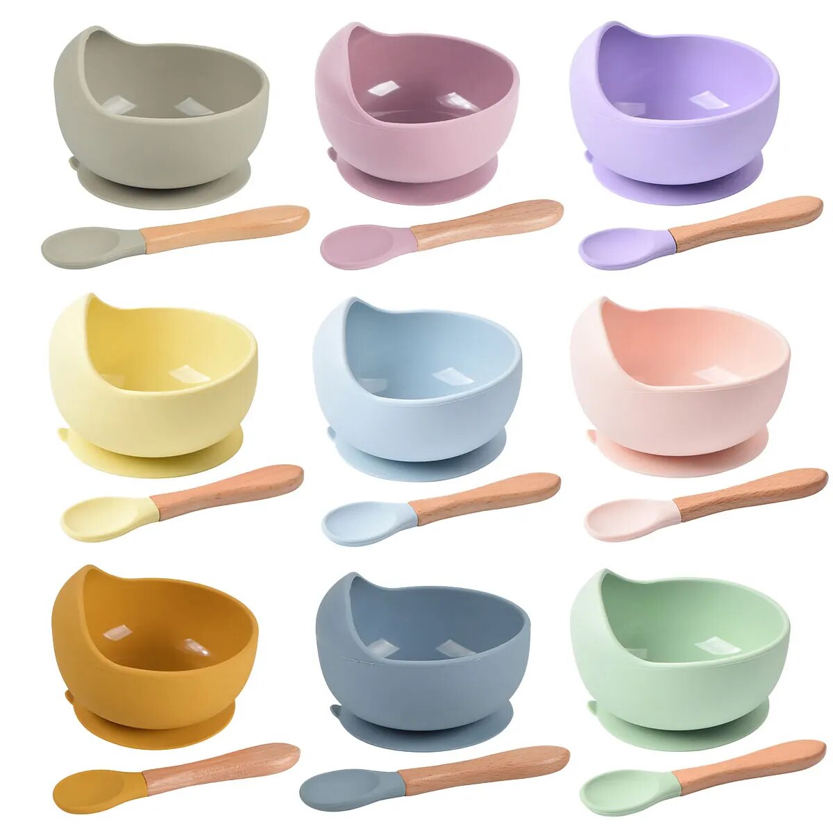 Baby Food Tray - 2 Stuks Siliconen Baby Voeding Kom