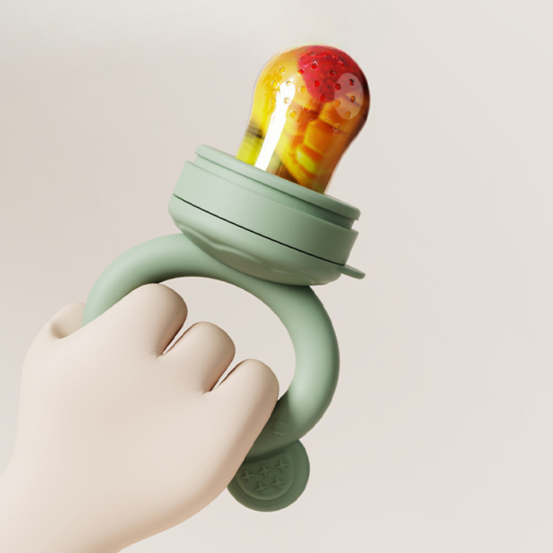 Baby Food For 6 Months - Babyfopspeen Fruit Feeder Met Cover Siliconen