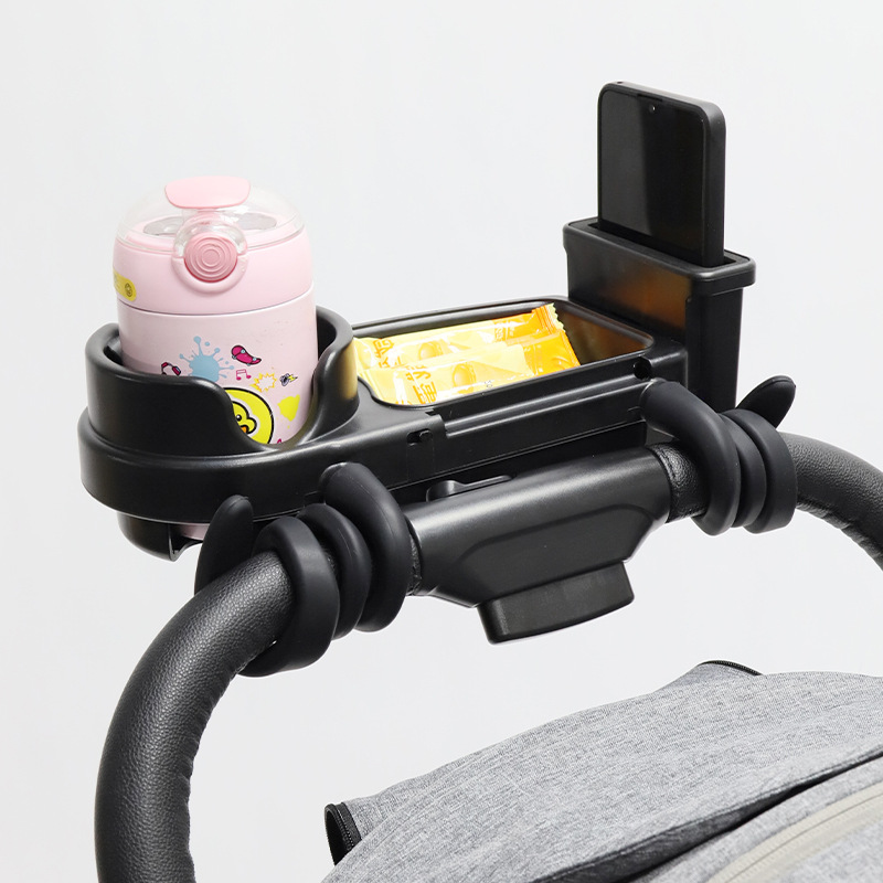 Baby Food Tray - Kinderwagen voedsellade universele duwhandgreep lade bekerhouder
