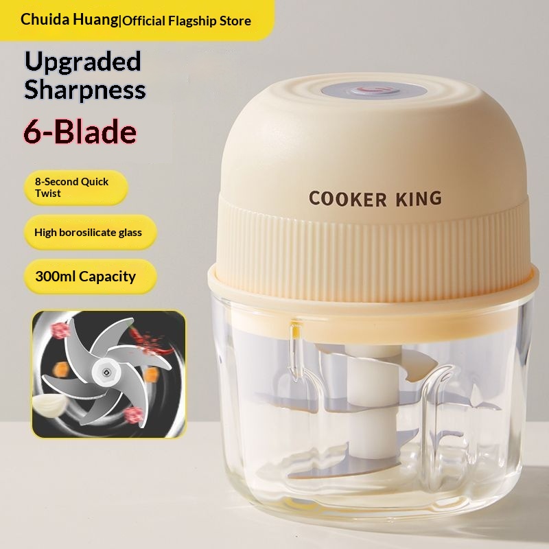 Baby Food Meat - Chuidahuang Elektrische Mini-vleesmolen Nieuwe Knoflookhakker Multifunctionele