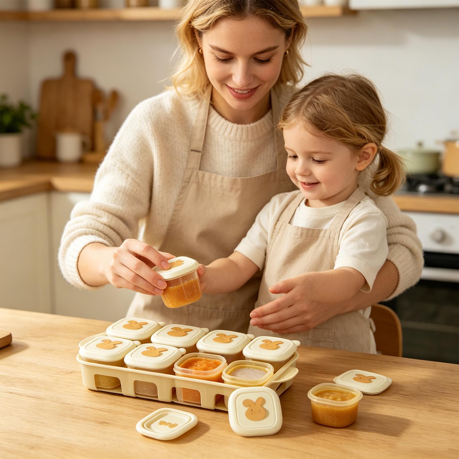 Kubusvormige diepvriesbak voor - Baby Food Tray recensie en prijs
