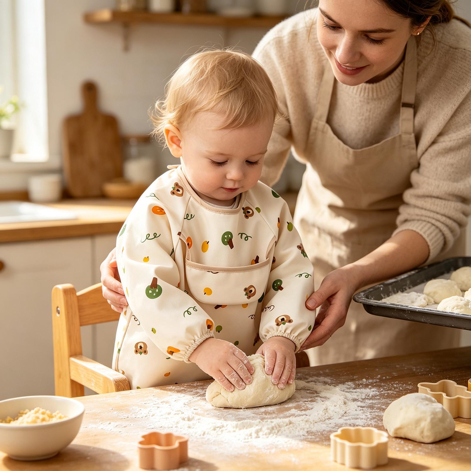 Kinderen Smock Bib Waterdicht  - Baby Food Restaurant recensie en prijs