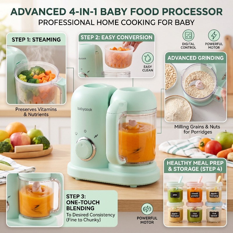 Kleine Automatische Hoge Preci - Baby Food Maker And Steamer recensie en prijs