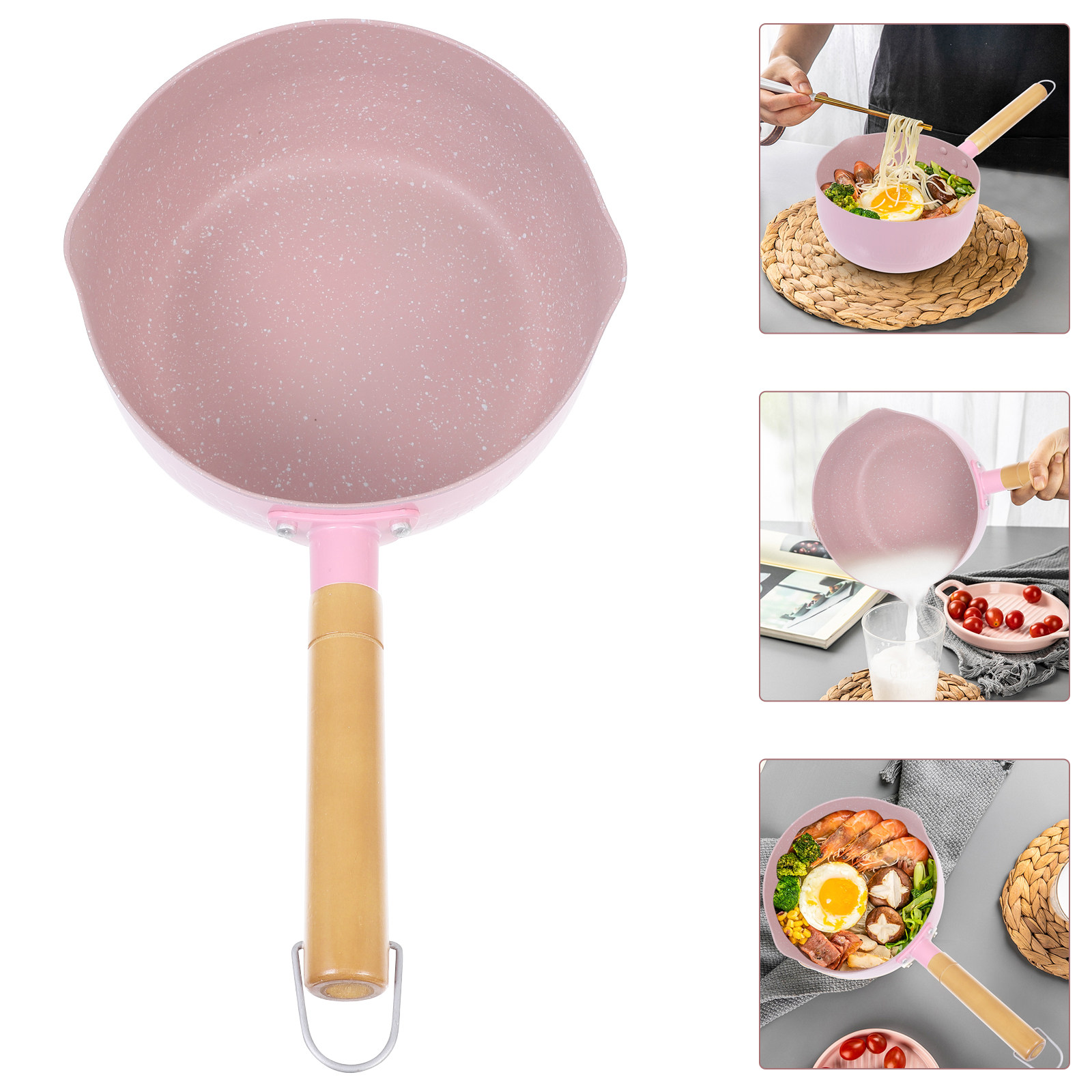 Aluminium melkpan met houten h - Baby Food Restaurant recensie en prijs