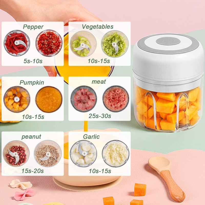 250ML elektrische knoflookmole - Baby Food Ingredients recensie en prijs