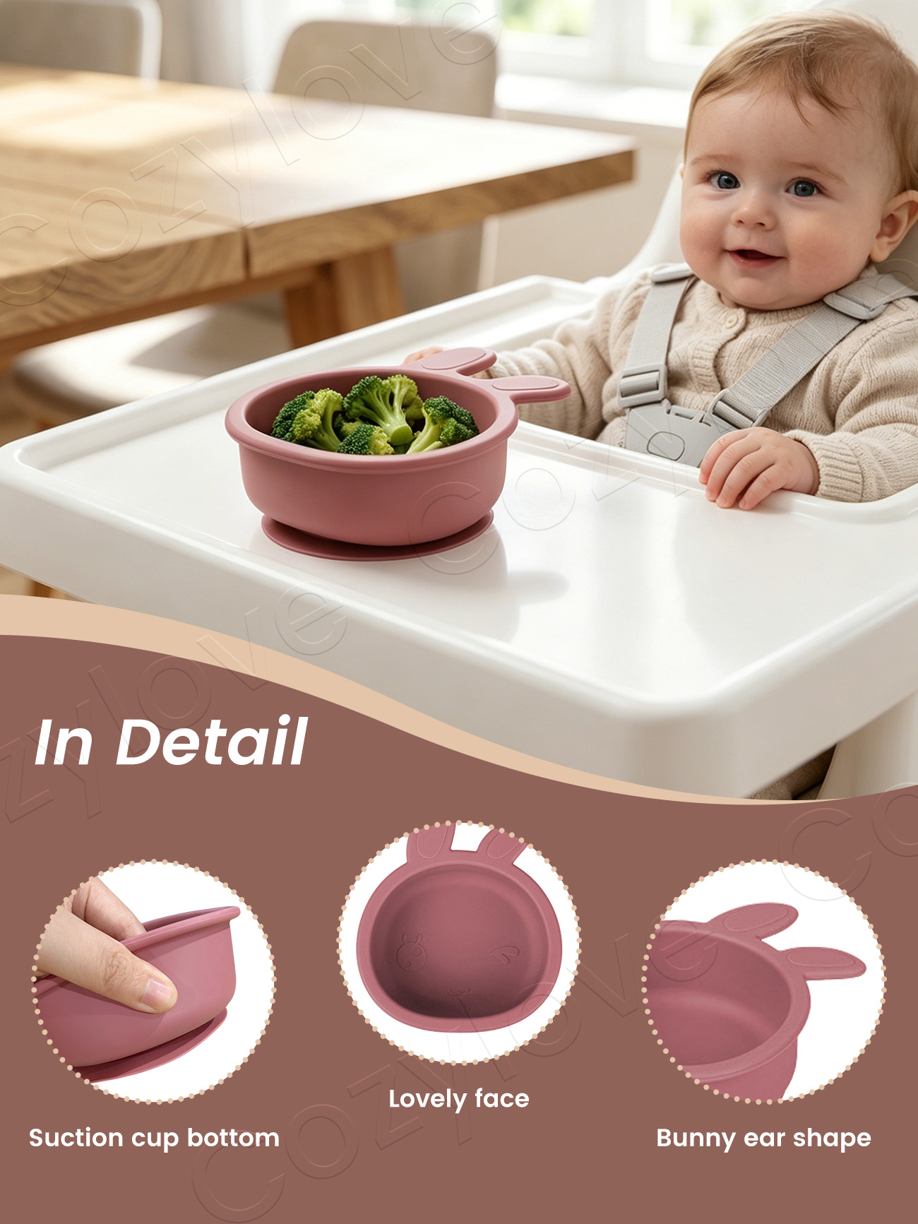 Schattige konijnenoren silicon - Baby Food For 6 Months recensie en prijs